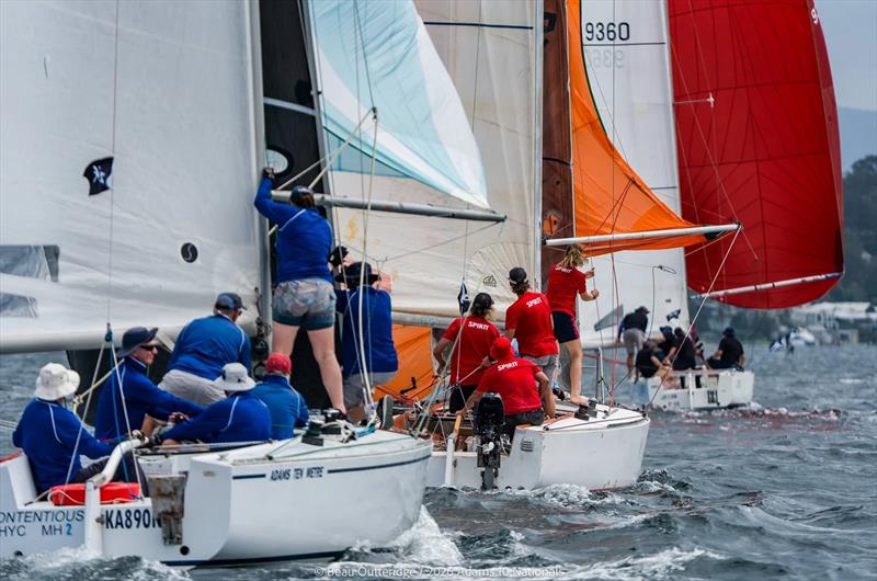 Close fleet racing at the bottom gate - Adams 10 National Championship 2026 - photo © Beau Outteridge