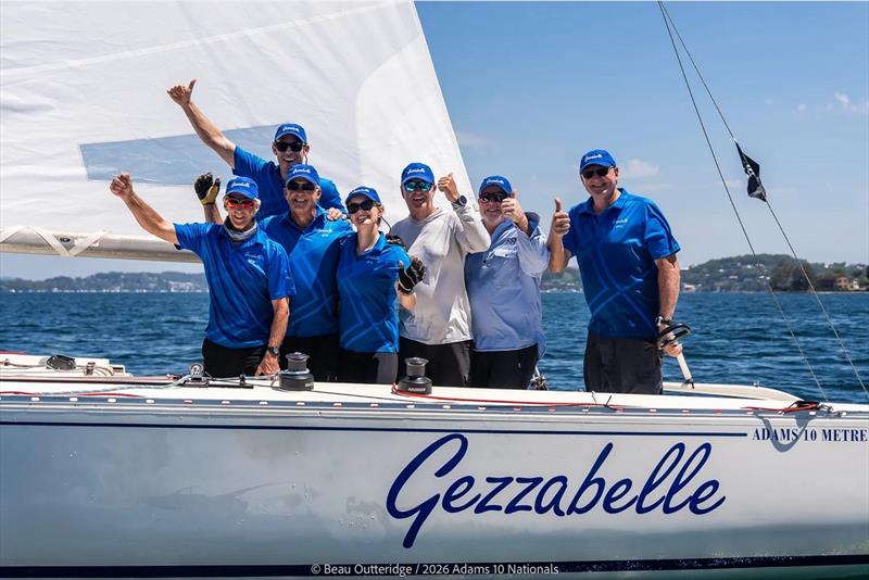 Allen Stormon and the winning Gezzabelle crew - Adams 10 National Championship 2026 - photo © Beau Outteridge