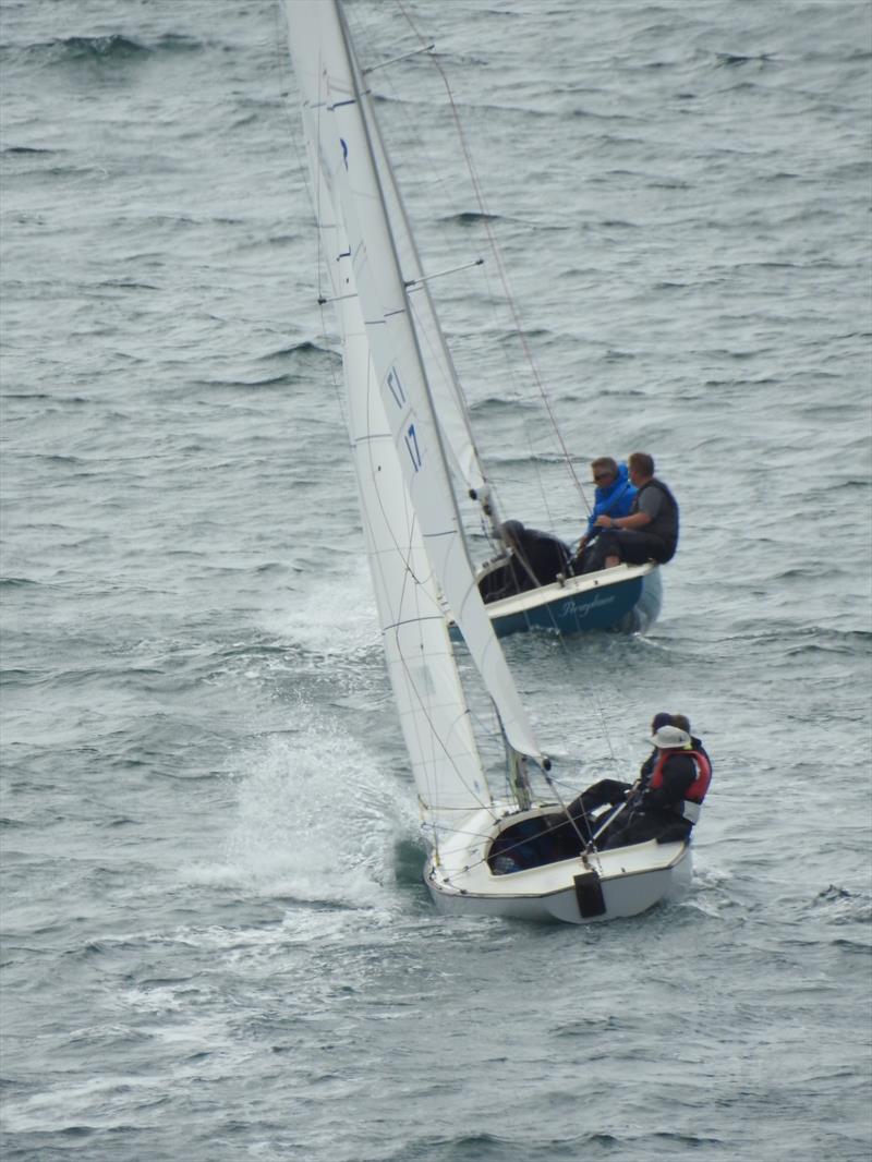 Persephone and Polly Oliver in the Ajax class during Falmouth Week 2018 photo copyright Leslie Brown taken at St. Mawes Sailing Club and featuring the Ajax class