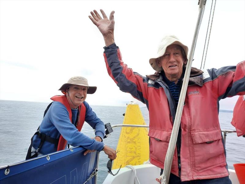 Octogenarian Farmer during the Ajax Nationals in Falmouth Bay photo copyright Lindsey Thomas taken at St. Mawes Sailing Club and featuring the Ajax class