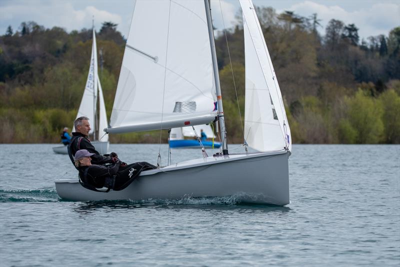 Allan and Christina Tyler during the Maidenhead Albacore Open photo copyright Danielle Lennon / Maidenhead Sailing Club taken at Maidenhead Sailing Club and featuring the Albacore class