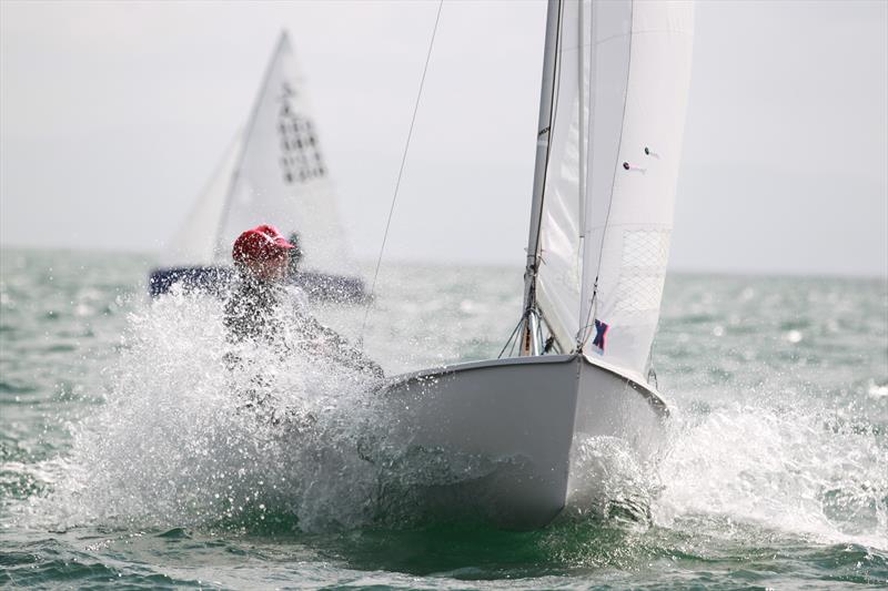 Albacore powering through the waves photo copyright Andy Green / www.greenseaphotography.co.uk taken at Pwllheli Sailing Club and featuring the Albacore class