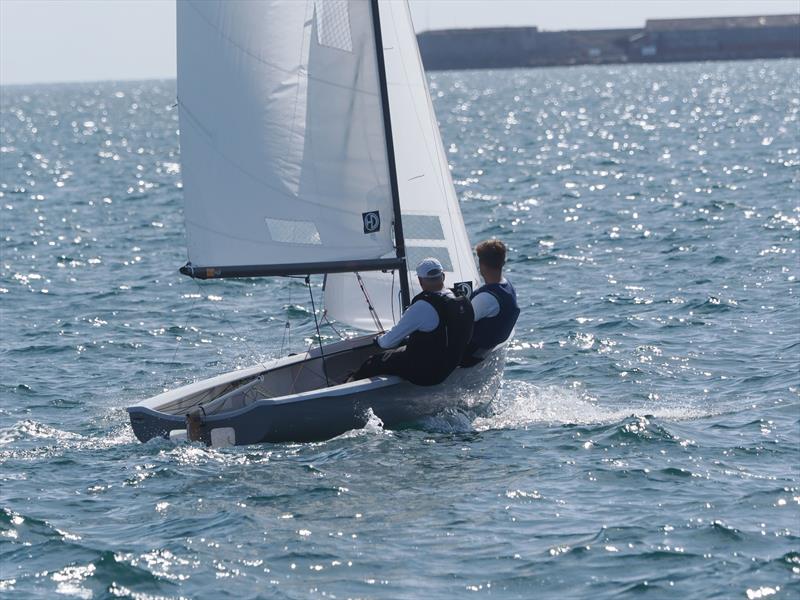 Champions Nev Herbert and Lewis Fowler during the 2025 Noble Marine Albacore Nationals at the WPNSA photo copyright David Beer taken at Weymouth & Portland National Sailing Academy and featuring the Albacore class