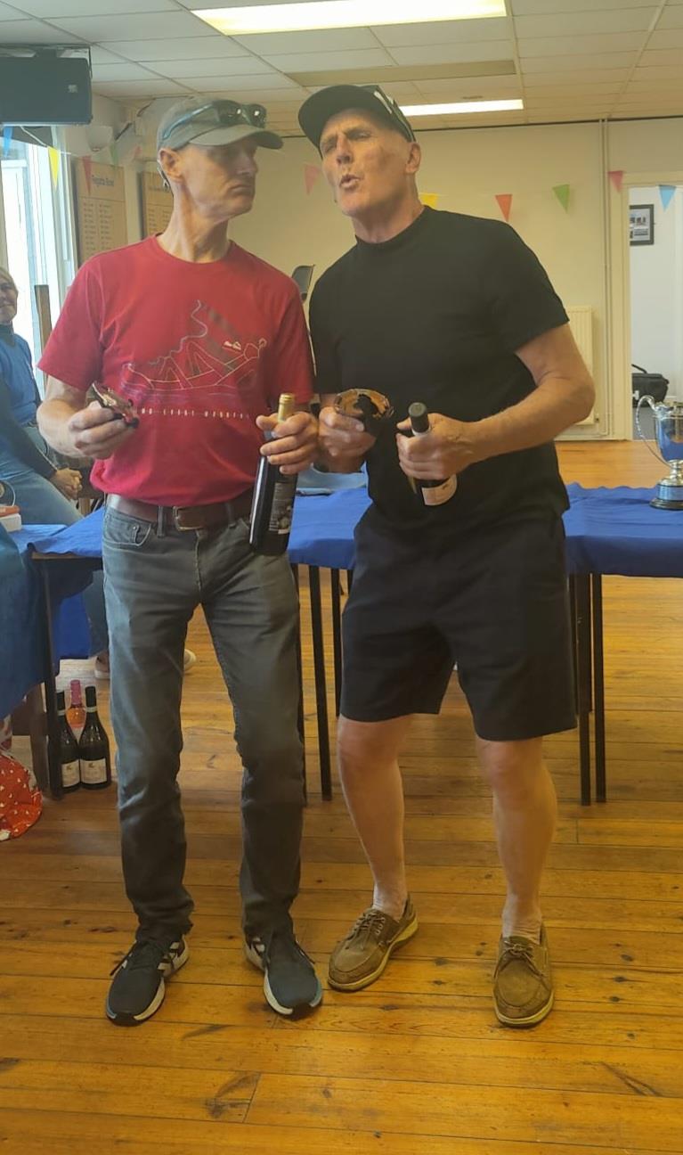 Peter Snowdon & Carl Whitehe finish 3rd in the Albacore Inlands 2026 at Ogston photo copyright Glynn Rawson taken at Ogston Sailing Club and featuring the Albacore class