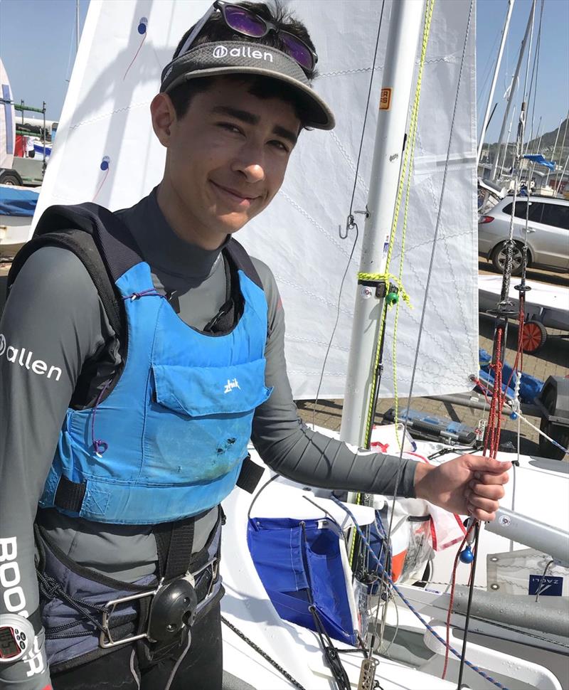 Jamie Harris wearing the Keyball harness - photo © Allen Sailing