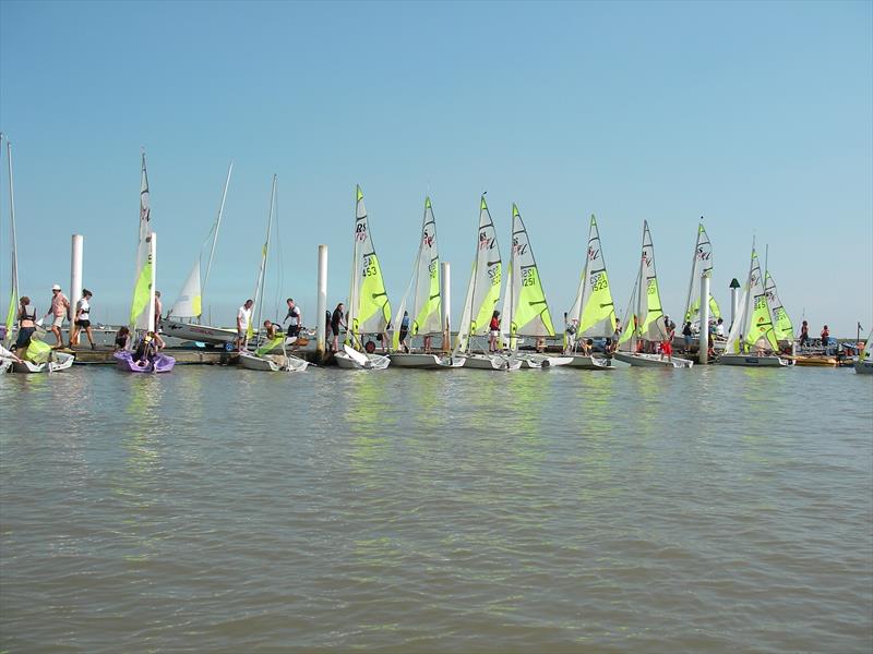 RS Fevas on the pontoon photo copyright Allen Brothers taken at Burnham Sailing Club and featuring the  class