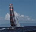 © FareVela Luna Rossa testing their `double luff` mainsail off Cagliari © FareVela