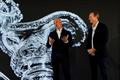 (R to L) Ernesto Bertarelli of Switzerland and Hans Peter Steinacher of Austria and Alinghi Red Bull Racing seen during the press conference announcing the entry to 37th Americas Cup in Geneva, Switzerland on December 14,  © Red Bull Media