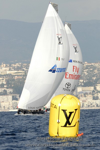 Azzurra beats Emirates Team New Zealand to win the Louis Vuitton Trophy Nice Côte d'Azur photo copyright Christophe Favreau / www.christophefavreau.book.fr taken at  and featuring the ACC class