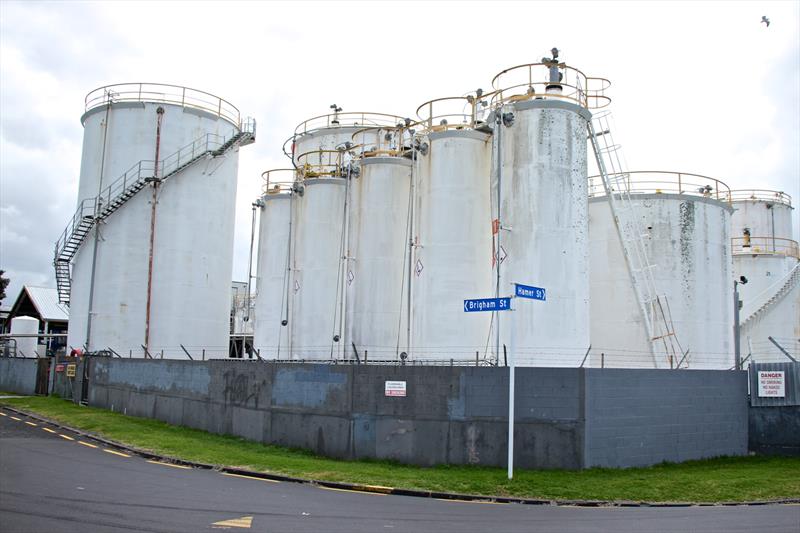 The lower/southern half of Brigham Street will be closed under the Wynyard Basin proposal - the northern end will continue its current use. - Wynyard Point, Auckland, January 31, 2018 - photo © Richard Gladwell