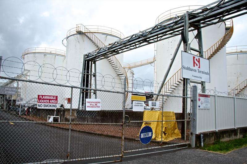 Stolthaven's storage facility claimed by the Minister to be released early under a letter in-principle - Wynyard Point, Auckland, January 31, 2018 - photo © Richard Gladwell