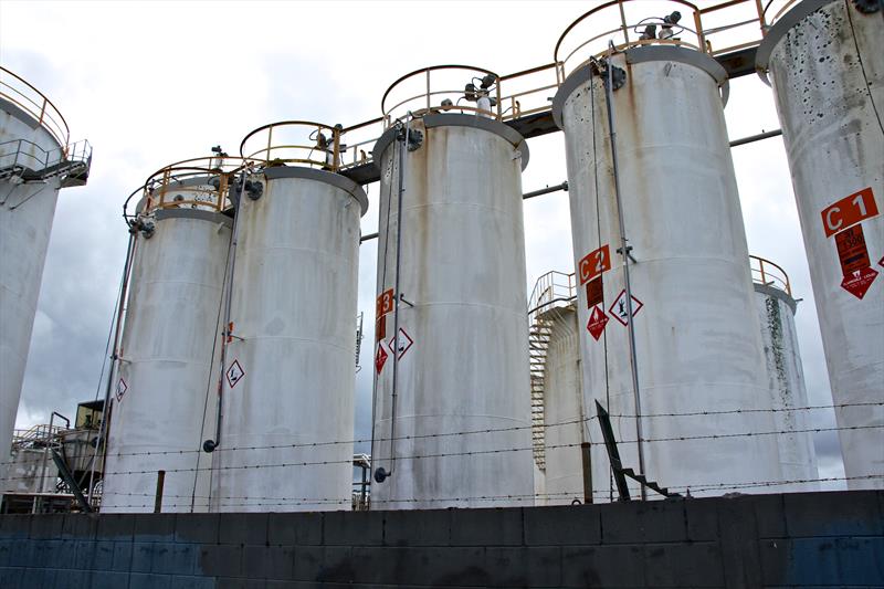 Stolthaven tanks - Wynyard Point, Auckland, January 31, 2018 - photo © Richard Gladwell