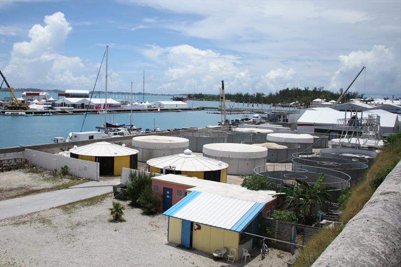 Tank farm in Bermuda with much smaller and fewer tanks than Auckland. Many of the tanks and other items appeared to be derelict.  - photo © Richard Gladwell