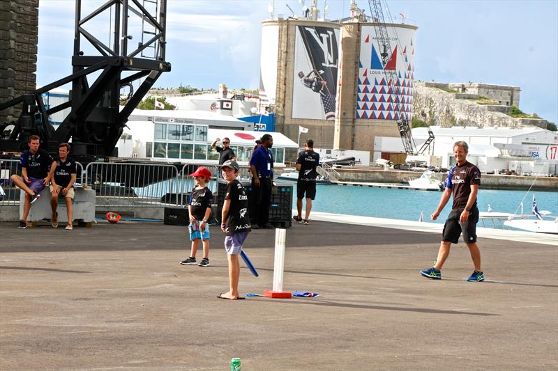 35th America's Cup Presentation over - and the serious Dad-time begins - Bermuda, June 26, 2017 photo copyright Richard Gladwell taken at Royal New Zealand Yacht Squadron and featuring the ACC class