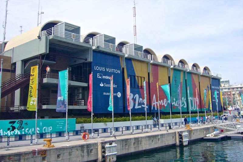 Buildings can be made to look very attractive and add to the colour of an America's Cup - Valencia 2007 photo copyright Todd Niall taken at  and featuring the ACC class