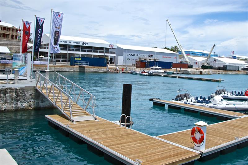 Some of the boat sheds and a management and corporate hospitality area in Bermuda photo copyright Richard Gladwell taken at  and featuring the ACC class