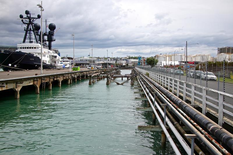 The gap between 100year old Wynyard Wharf and adjoining Brigham Street will be filled in and the old piping removed photo copyright Richard Gladwell taken at New York Yacht Club and featuring the ACC class