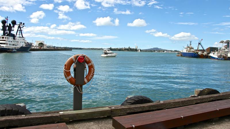 View from the centre of North Wharf - under all plans this area will be filled with superyachts and J-class bertage. - photo © Richard Gladwell