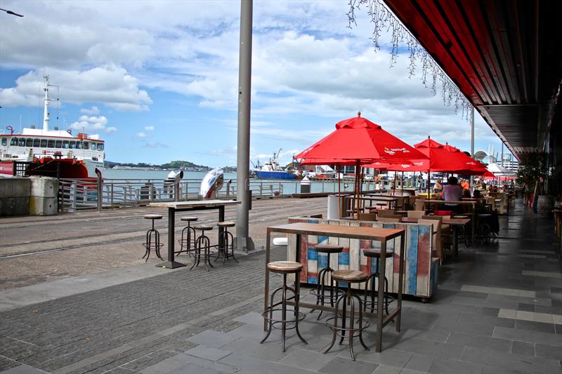 The cargo and fishing sheds on North Wharf have been developed as cafes and bars photo copyright Richard Gladwell taken at New York Yacht Club and featuring the ACC class