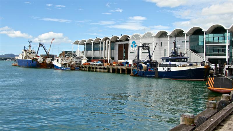 The fishing fleet claimed to be part of the ambience of the Wynyard Point vicinity as viwed from the North Wharf cafes photo copyright Richard Gladwell taken at New York Yacht Club and featuring the ACC class