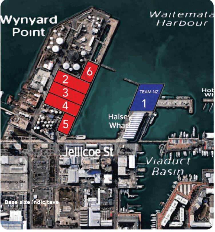 The latest plan produced for Wynyard Point has bases for only five Challenger teams - photo © NZ Herald