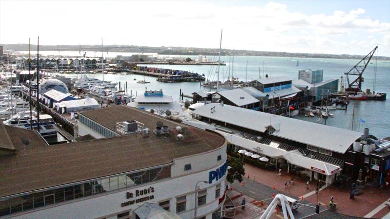 Halsey Street Wharf  with the National Maritime Museum to the right, blocking views of a little used piece of water photo copyright Richard Gladwell taken at New York Yacht Club and featuring the ACC class