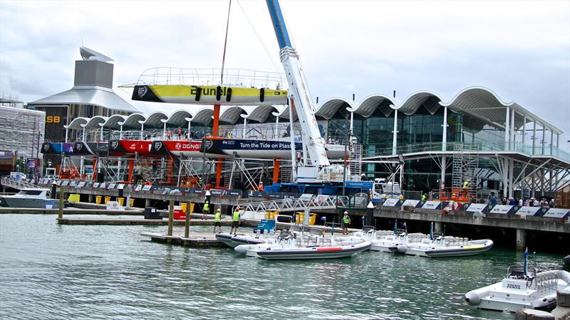 Emirates Team New Zealand will take over the Viaduct Events Centre - the right hand half is full height, the left hand end is split into three levels photo copyright Richard Gladwell taken at New York Yacht Club and featuring the ACC class