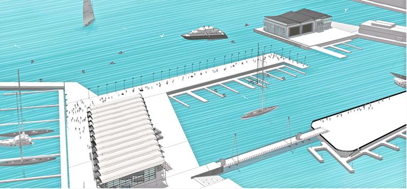 Perspective drawings of Base layout for America's Cup 36 photo copyright Auckland Council taken at New York Yacht Club and featuring the ACC class