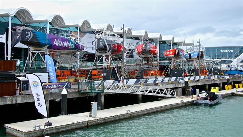 Some estimate of the size of the Viaduct Event Centre can be extrapolated from the five VO65's  photo copyright Richard Gladwell taken at New York Yacht Club and featuring the ACC class