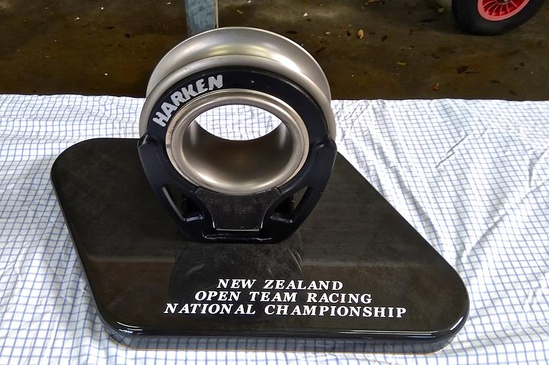 New team racing trophy donated by Core Builders Composite and developed from a cap shroud sheave of USA 17 which won the 2010 America's Cup  photo copyright NZ Team Racing Assoc taken at  and featuring the ACC class
