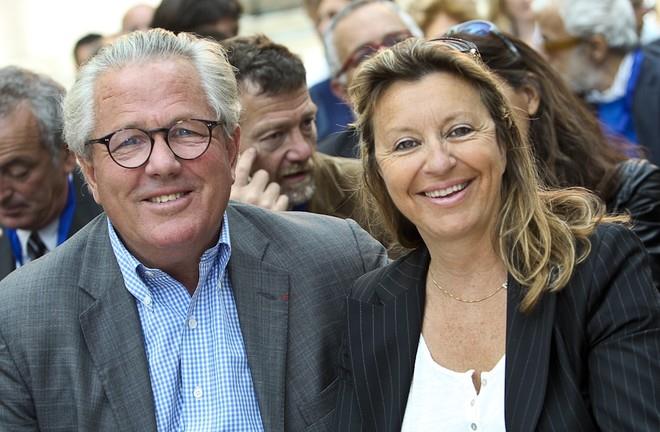 Bruno Trouble and Christine Belanger - 34th America's Cup Press Conference - photo © Carlo Borlenghi