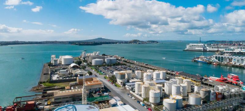 The tanks in the foreground will be cleared by Christmas 2018 - photo © Panuku Developments