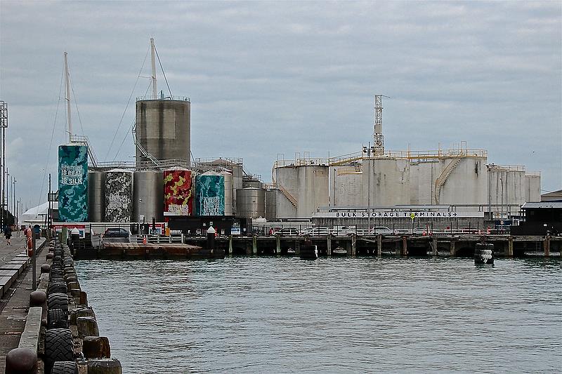 Tanks yet to be removed - Repairs and Rectification - Wynyard Wharf - Auckland - October 25, 2018 photo copyright Richard Gladwell taken at Royal New Zealand Yacht Squadron and featuring the ACC class