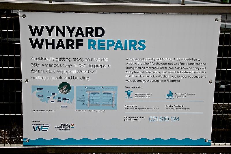 Repairs and Rectification - Wynyard Wharf - Auckland - - October 25, 2018 - photo © Richard Gladwell
