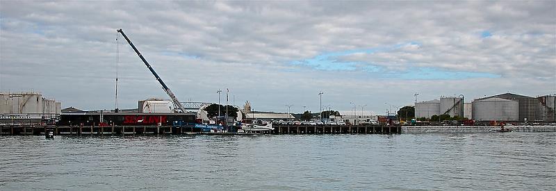 Area cleared and ready for bases - Repairs and Rectification - Wynyard Wharf - Auckland - October 25, 2018 - photo © Richard Gladwell