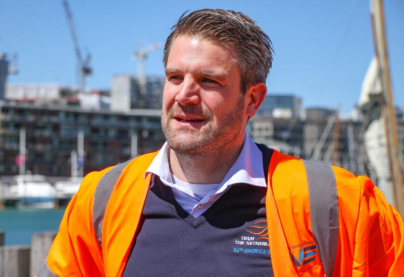 Simeon Tienpont - DutchSail walkabout on the America's Cup bases - February 15, 2019 photo copyright Richard Gladwell taken at Royal New Zealand Yacht Squadron and featuring the ACC class