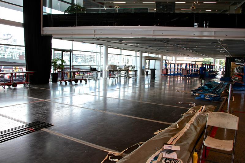 Inside the Viaduct Events Centre when it was being used by the Volvo Ocean race as 'The Boatyard' - America's Cup Bases, Auckland, March 8, 2019 - photo © Richard Gladwell