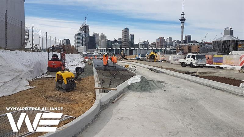 Access road formed - America's Cup base development - Wynyard Edge Alliance - Update March 28, 2019  - photo © Wynyard Edge Alliance