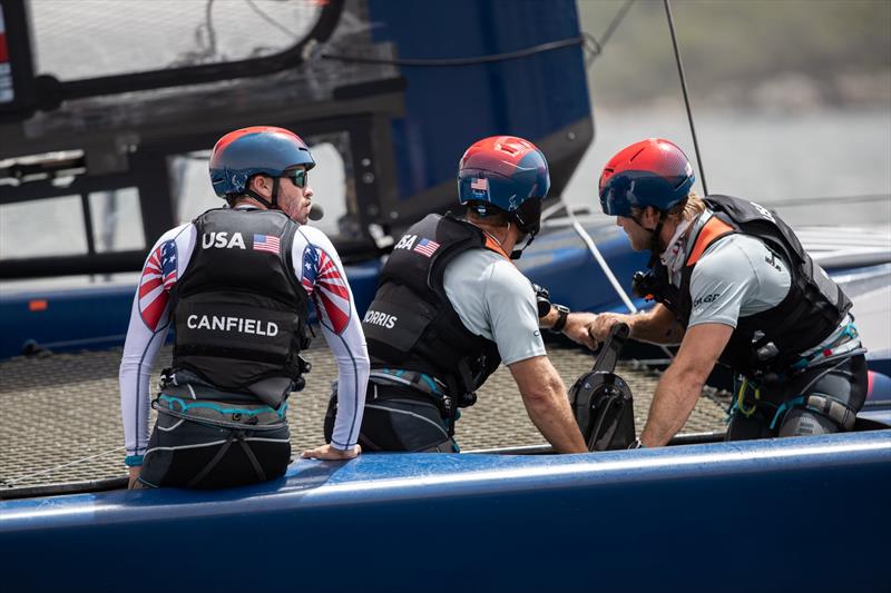 Stars and Stripes Team USA's Taylor Canfield  jumped aboard SailGP Team USA in the Sydney round of SailGP photo copyright Matt Knighton for SailGP taken at Long Beach Yacht Club and featuring the ACC class