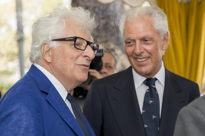 Mr Patrizio Bertelli (left) with Marco Tronchetti Provera, Chief Executive Officer and Executive Vice President of Pirelli - Luna Rossa Prada Pirelli Team presentation June 21, 2019 photo copyright Luna Rossa taken at Circolo della Vela Sicilia and featuring the ACC class