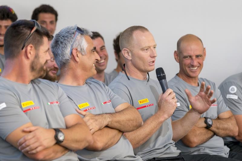 Jimmy Spithill speaking at the Luna Rossa Prada Pirelli Team presentation June 21, 2019 photo copyright Luna Rossa taken at Circolo della Vela Sicilia and featuring the ACC class