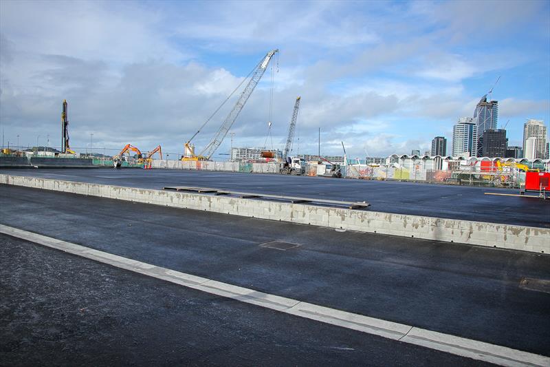 Wynyard Edge - the new bases waiting for the teams to start construction photo copyright Richard Gladwell taken at Royal New Zealand Yacht Squadron and featuring the ACC class