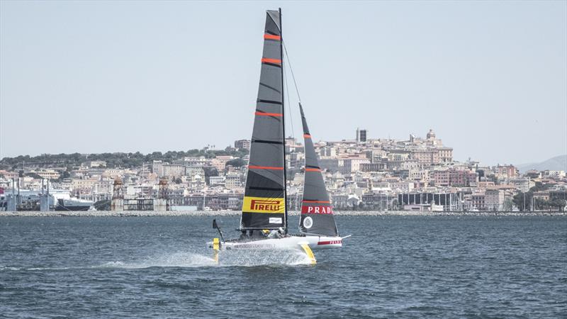 Luna Rossa Parda Pirelli sail their development tri-foiler off Cagliari, Sardinia photo copyright Luna Rossa taken at Circolo della Vela Sicilia and featuring the ACC class