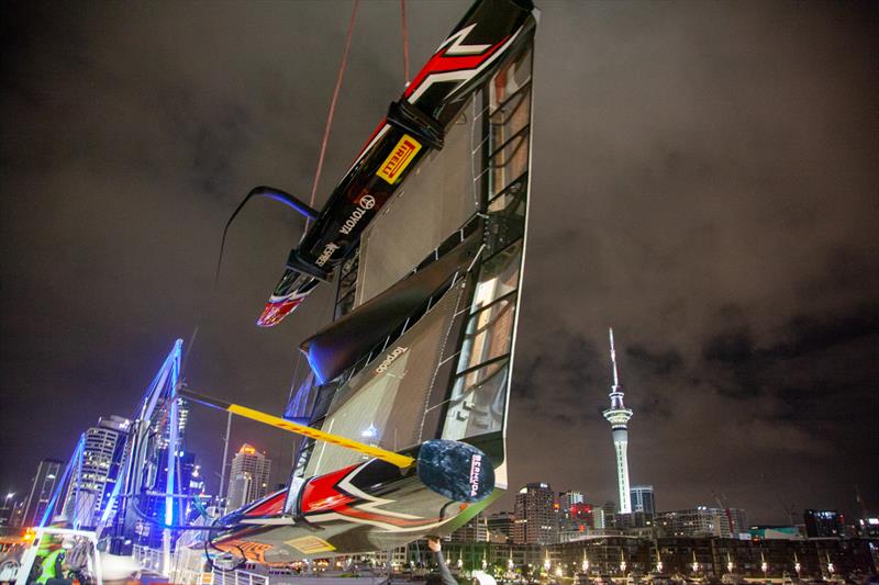 Emirates Team New Zealand put the America's Cup champion AC50 on public display at the America's Cup Village photo copyright Emirates Team New Zealand taken at Royal New Zealand Yacht Squadron and featuring the ACC class