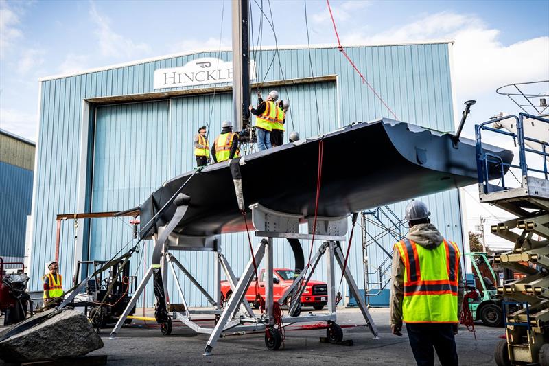 The Mule had a completely different hull shaped from the first launched AC75 for American Magic photo copyright Amory Ross taken at New York Yacht Club and featuring the ACC class