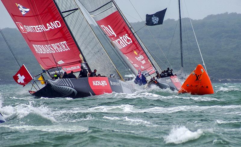 Racing on the final day of the 2009 Louis Vuitton Pacific Series on Course C for the 2021 America's Cup - photo © Richard Gladwell