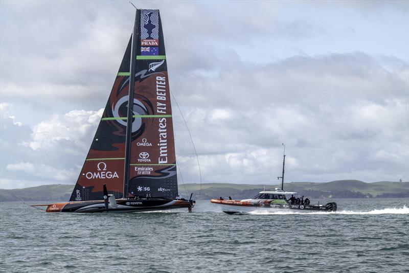 Emirates Team New Zealand's AC75 'Te Aihe' on the Waitemata Harbour in Auckland, New Zealand 36th America's Cup - photo © Emirates Team New Zealand