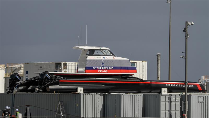 America's Cup - ETNZ Media / TV boat - January 7, 2020 photo copyright Richard Gladwell / Sail-World.com taken at Royal New Zealand Yacht Squadron and featuring the ACC class