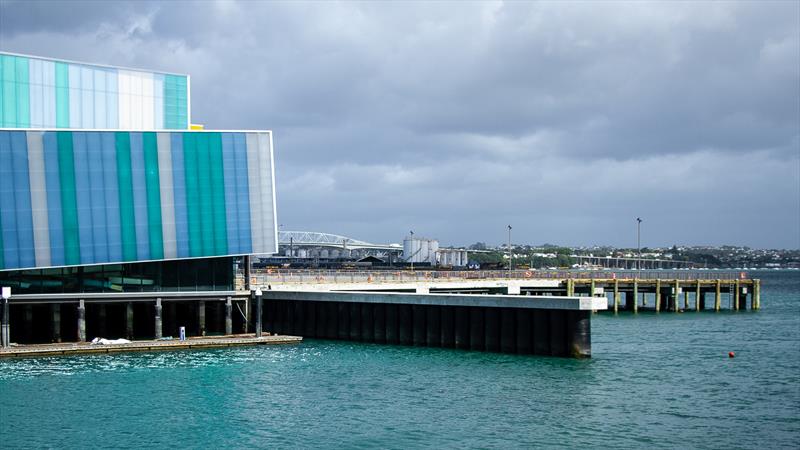 New wavebreak Hobson Wharf extension- America's Cup Construction - January 7, 2019 - photo © Richard Gladwell / Sail-World.com