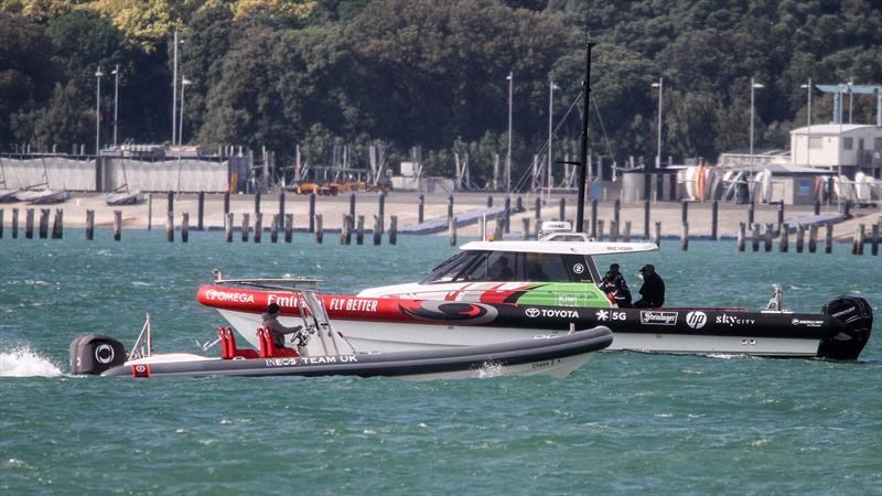 First challenger craft in New Zealand for the 36th America's Cup - INEOS Team UK on the Waitemata - January 10, 2020 - photo © Richard Gladwell / Sail-World.com